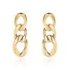 Boucles D'oreilles Hera Pendantes Acier Doré