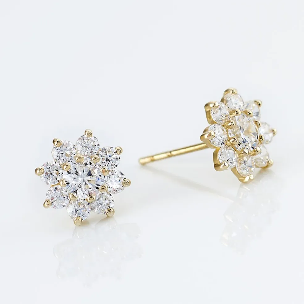 Boucles D'oreilles Or Jaune Eleanor Oxydes
