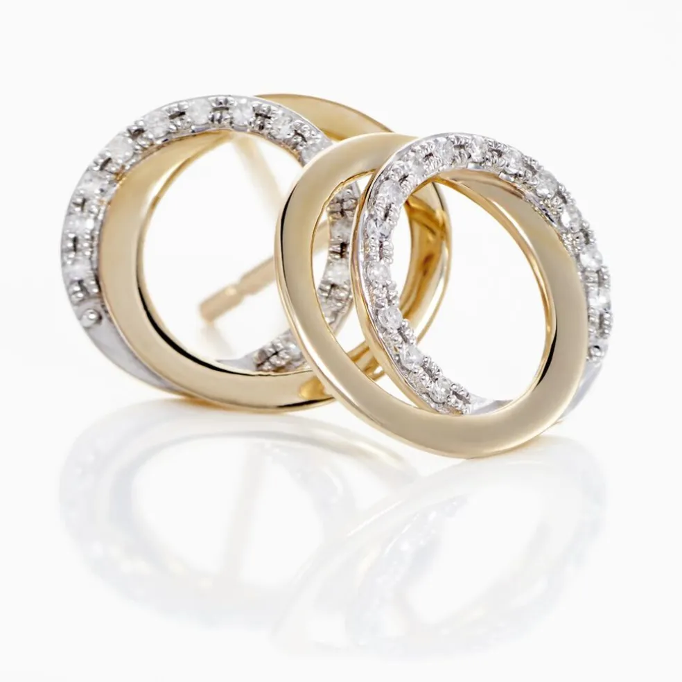 Boucles D'oreilles Or Jaune Tresha Diamants
