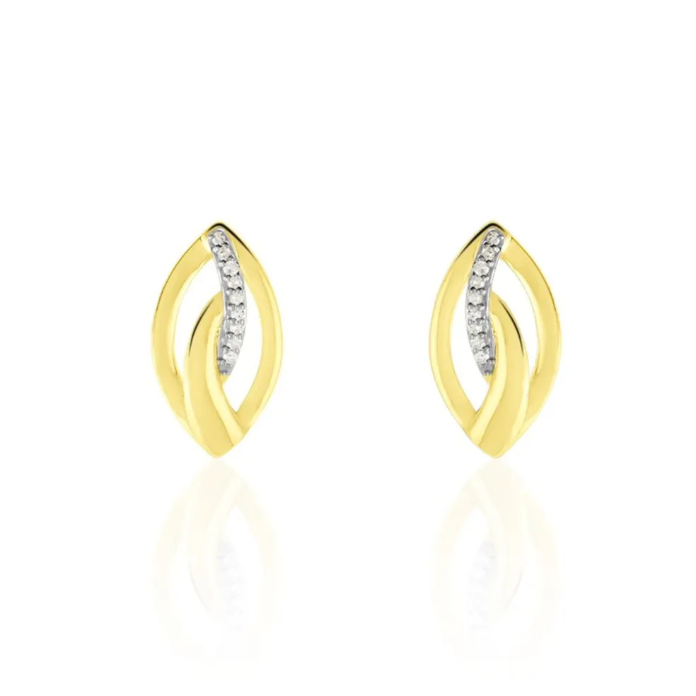 Boucles D'oreilles Or Jaune Sven Diamant