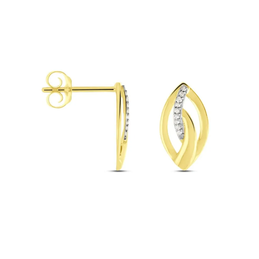 Boucles D'oreilles Or Jaune Sven Diamant