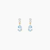 Boucles D'Oreilles Pendantes Zuleika Or Jaune Topaze Oxyde De Zirconium