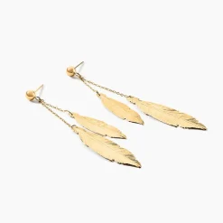 Boucles D'oreilles Pendantes Soline Or Jaune
