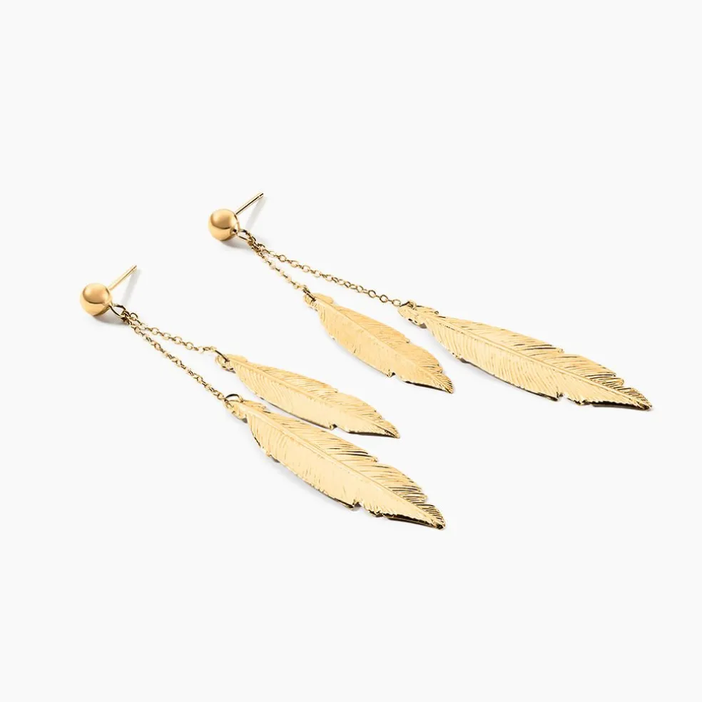 Boucles D'oreilles Pendantes Soline Or Jaune