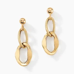 Boucles D'oreilles Pendantes Meallan Or Jaune