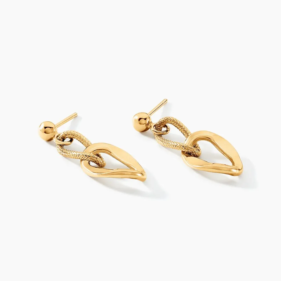 Boucles D'oreilles Pendantes Meallan Or Jaune