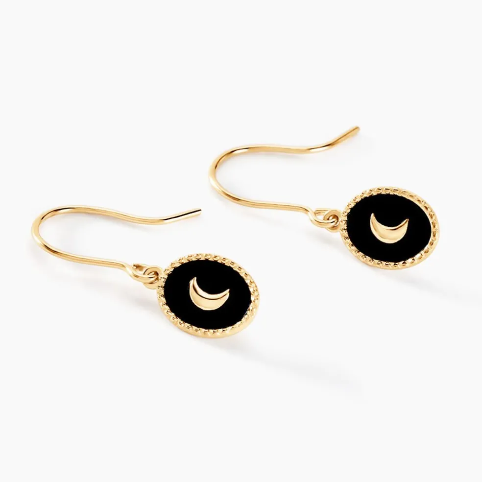Boucles D'oreilles Pendantes Nebuleor Or Jaune