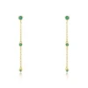 Boucles D'oreilles Pendantes Emeald Is The New Black Or Jaune Emeraude