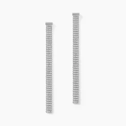 Boucles D'oreilles Pendantes Kelline Argent Blanc