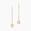 Boucles D'oreilles Pendantes Eclats Solaires Or Jaune