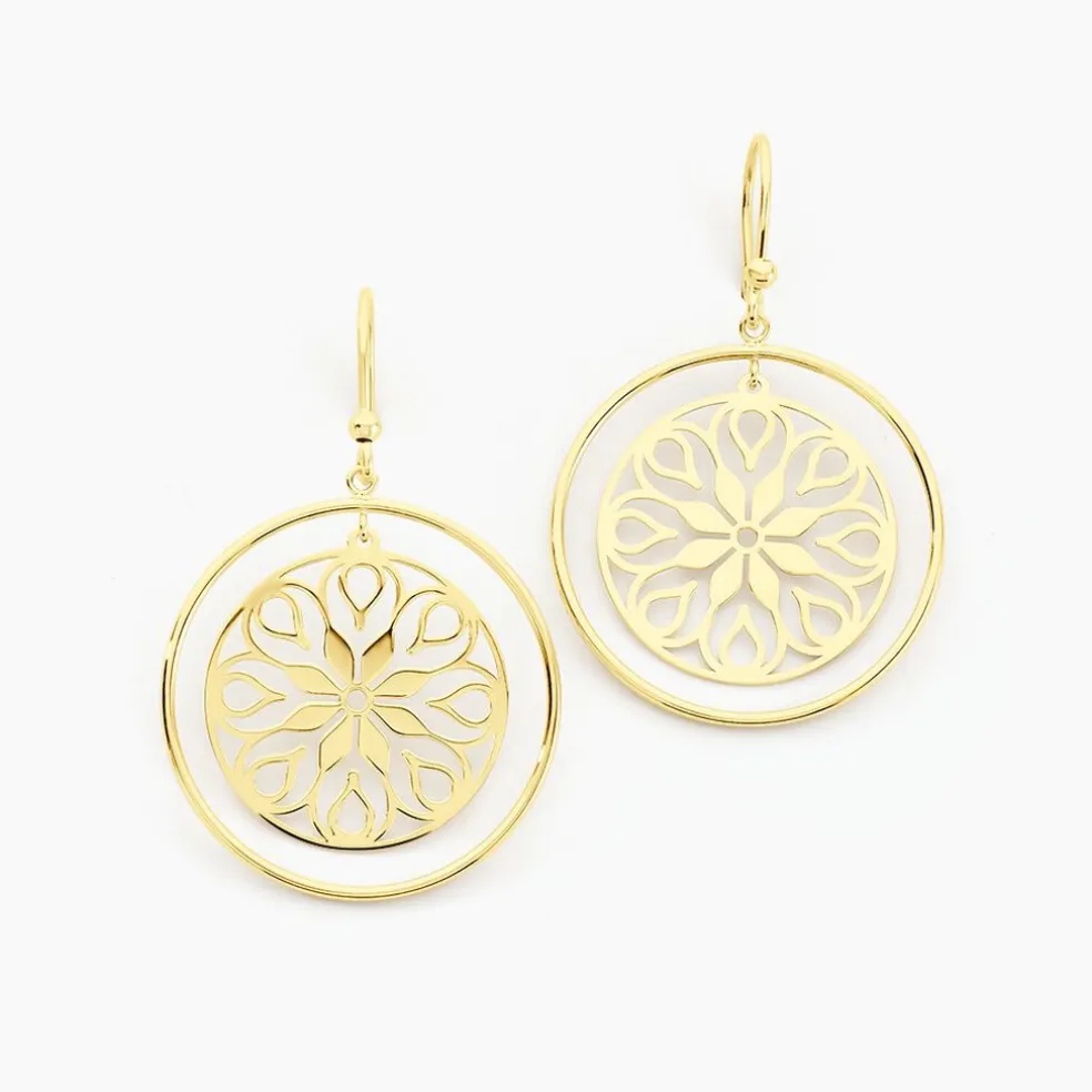 Boucles D'oreilles Pendantes Rosamund Or Jaune