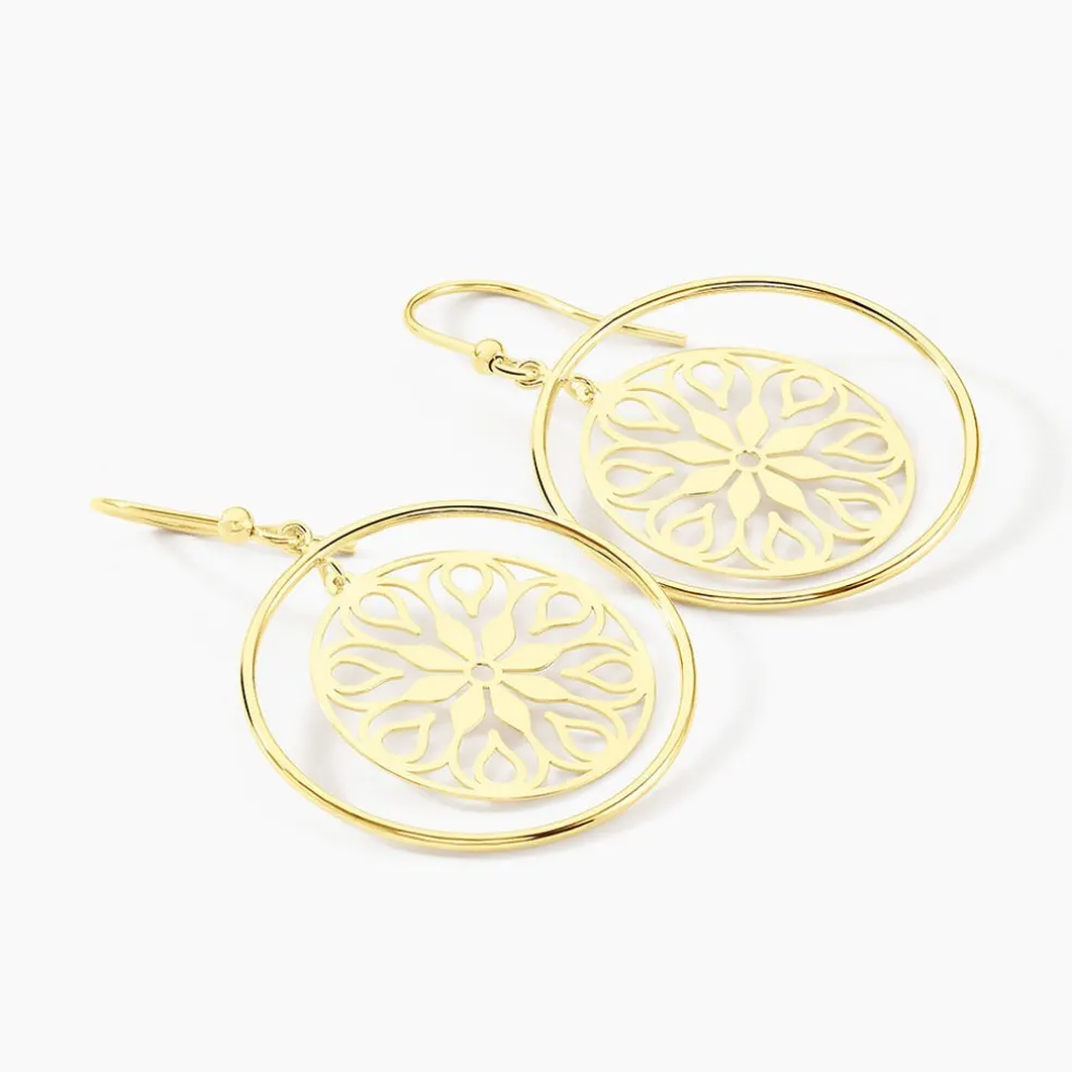 Boucles D'oreilles Pendantes Rosamund Or Jaune