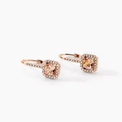 Boucles D'oreilles Pendantes Rio Argent Rose Oxyde De Zirconium