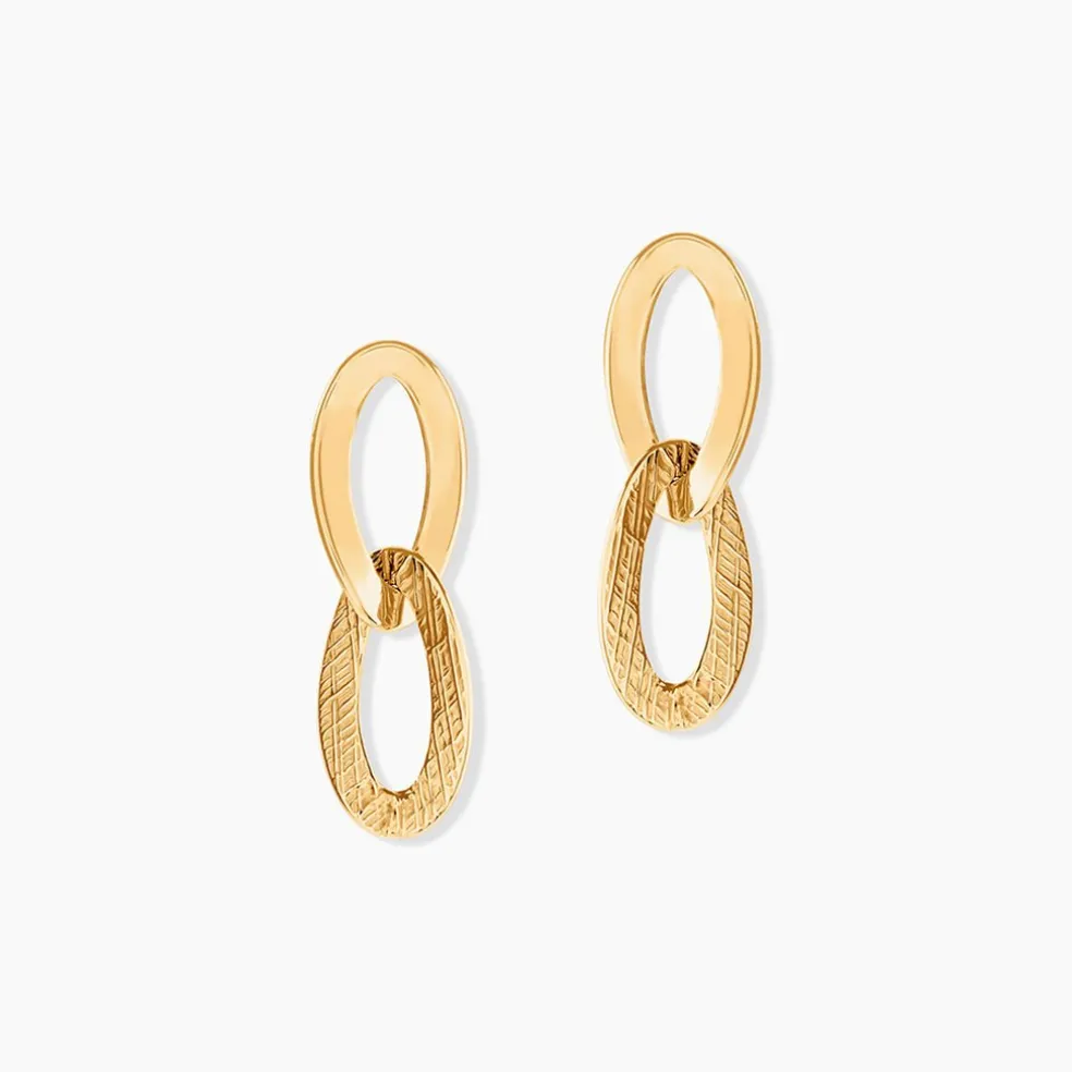 Boucles D'Oreilles Pendantes Jovane Or Jaune