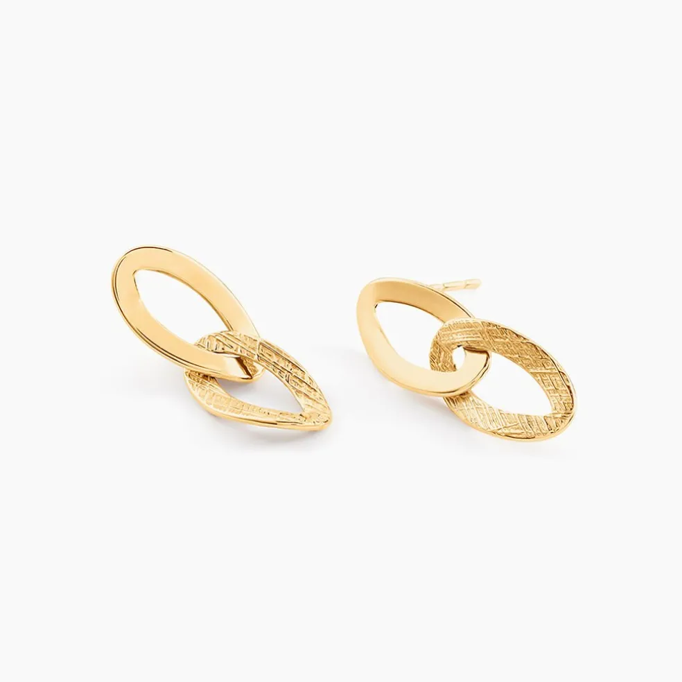 Boucles D'Oreilles Pendantes Jovane Or Jaune