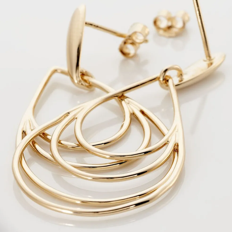Boucles D'oreilles Pendantes Jenyfer Plaqué Or Jaune