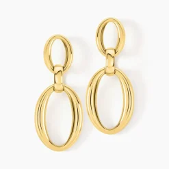 Boucles D'oreilles Pendantes Zeilah Acier Jaune