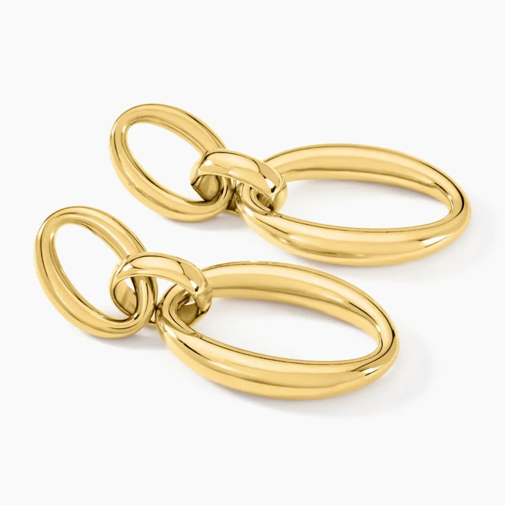 Boucles D'oreilles Pendantes Zeilah Acier Jaune