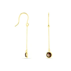 Boucles D'oreilles Pendantes Arenale Or Jaune Quartz