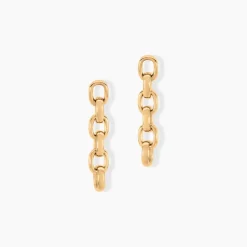 Boucles D'oreilles Pendantes Lilla Plaqué Or Jaune