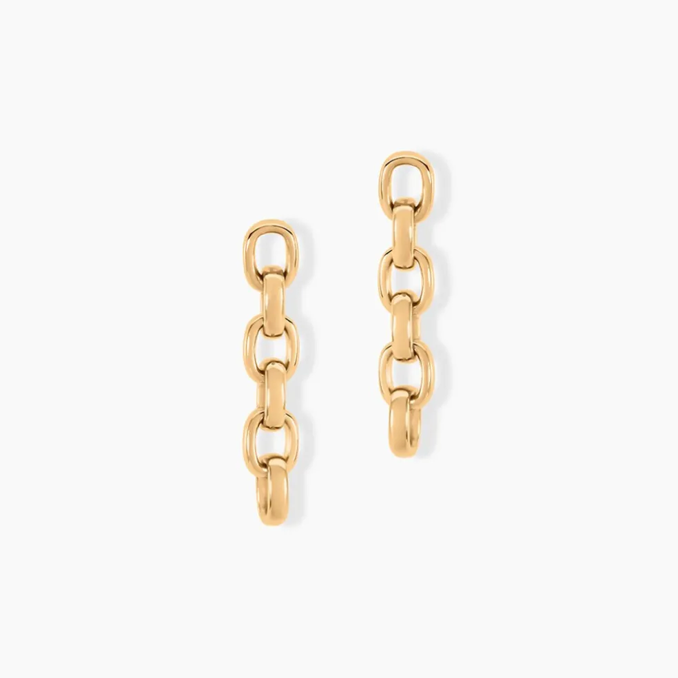 Boucles D'oreilles Pendantes Lilla Plaqué Or Jaune