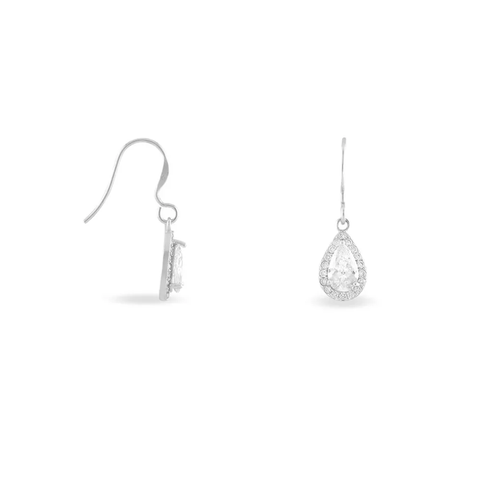 Boucles D'oreilles Pendantes Perce-neige Argent Oxyde De Zirconium