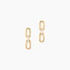 Boucles D'Oreilles Pendantes Lueur Plaqué Or Jaune Oxyde De Zirconium