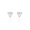 Boucles D'oreilles Pendantes Domnika Argent Blanc Oxyde De Zirconium