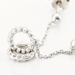 Boucles D'oreilles Pendantes Peytone Argent Blanc