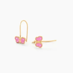 Boucles D'oreilles Pendantes Souline Papillon Or Jaune