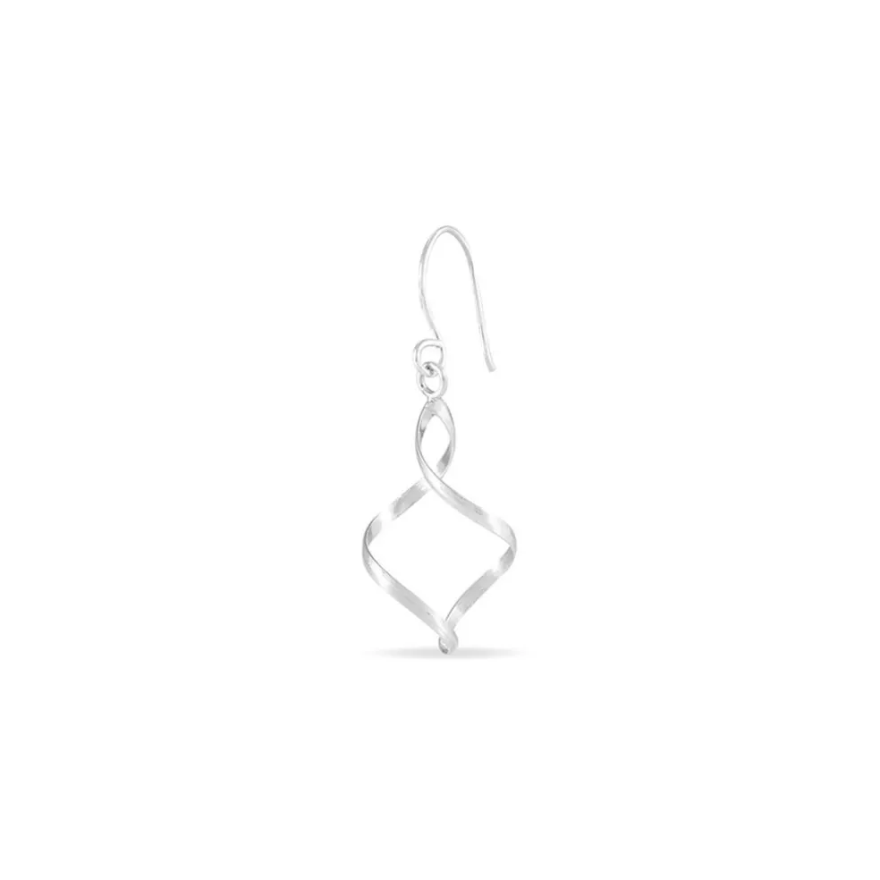 Boucles D'oreilles Pendantes Louison Argent Blanc