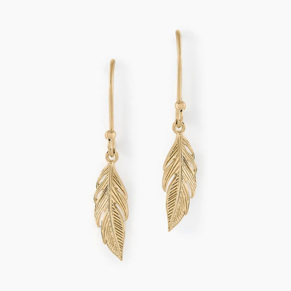 Boucles D'oreilles Pendantes Hanae Plaqué Or Jaune