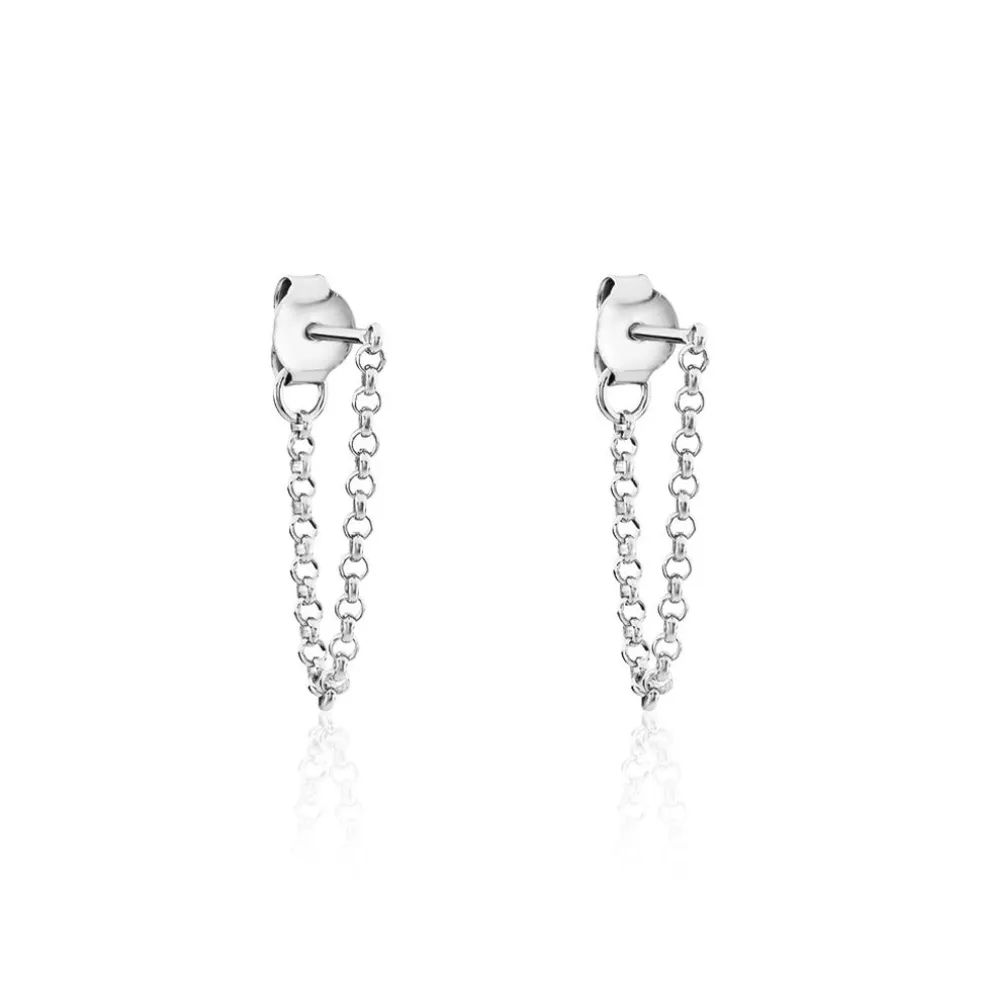 Boucles D'oreilles Pendantes Argent Leent