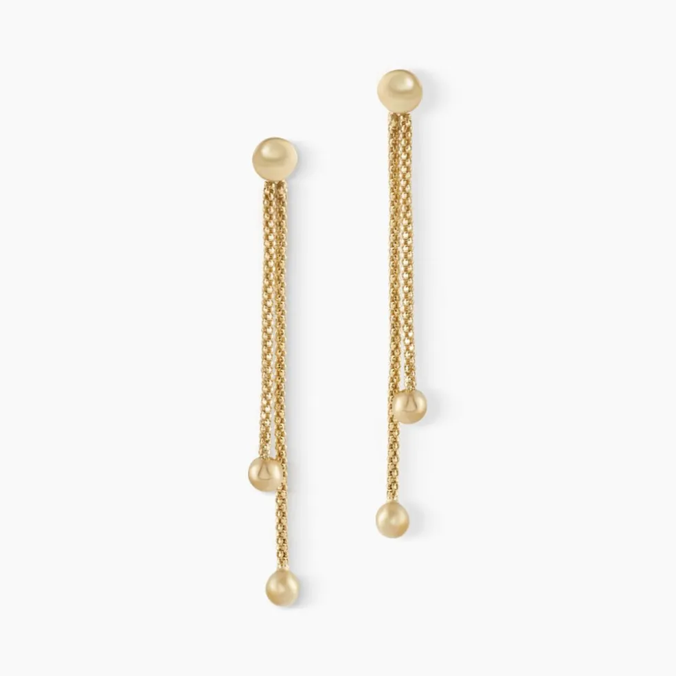 Boucles D'oreilles Pendantes Assiba Or Jaune