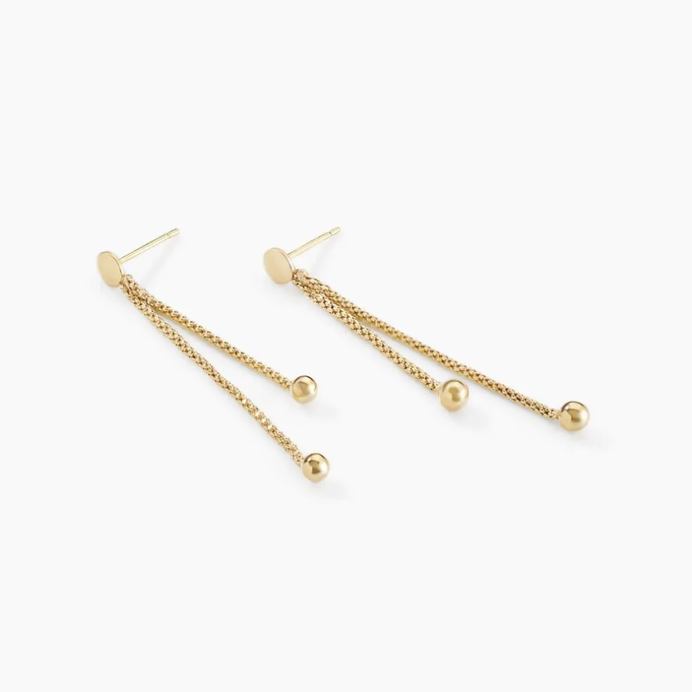 Boucles D'oreilles Pendantes Assiba Or Jaune