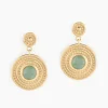 Boucles D'oreilles Pendantes Hugolin Plaqué Or Aventurine
