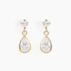 Boucles D'oreilles Pendantes Lika Or Jaune Oxyde De Zirconium