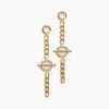 Boucles D'oreilles Pendantes Chain Or Jaune