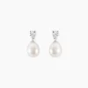 Boucles D'oreilles Pendantes Dolores Argent  Perle De Culture Et Oxyde