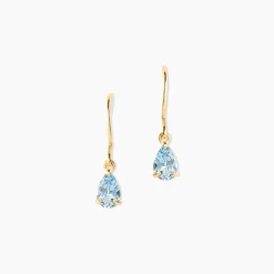 Boucles D'oreilles Pendantes Kalyne Or Jaune Topaze