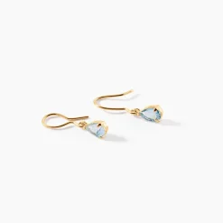 Boucles D'oreilles Pendantes Kalyne Or Jaune Topaze