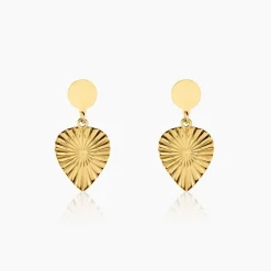 Boucles D'oreilles Pendantes Hyacinth Acier Jaune