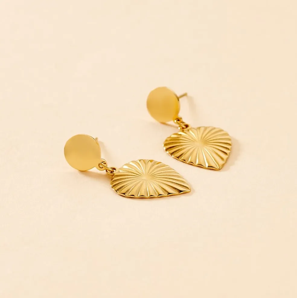 Boucles D'oreilles Pendantes Hyacinth Acier Jaune