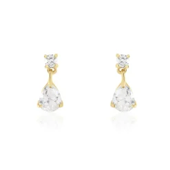 Boucles D'oreilles Pendantes Naellya Plaqué Or Oxyde De Zirconium
