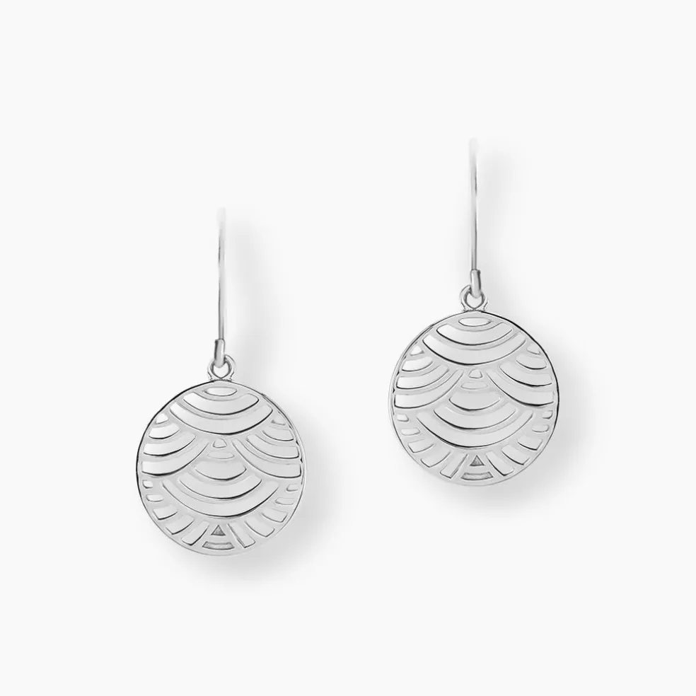 Boucles D'oreilles Pendantes Naelia Argent Blanc