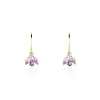 Boucles D'oreilles Pendantes Spring Or Jaune Améthyste Oxyde