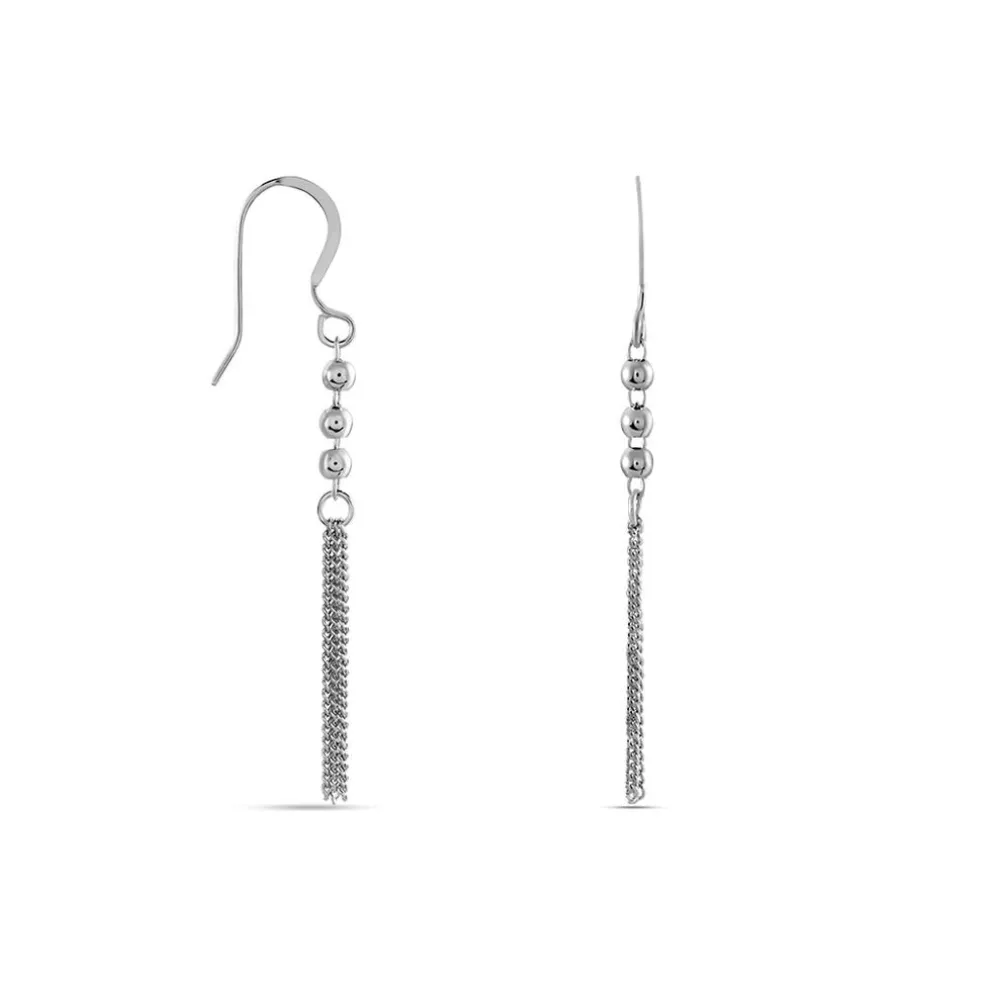 Boucles D'oreilles Pendantes Melodie Argent Blanc