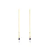 Boucles D'oreilles Pendantes Iris Or Jaune Améthyste Topaze