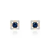 Boucles D'oreilles Pendantes Haia Or Rose Topaze Et Oxyde De Zirconium