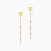 Boucles D'Oreilles Pendantes Bubble Argent Jaune